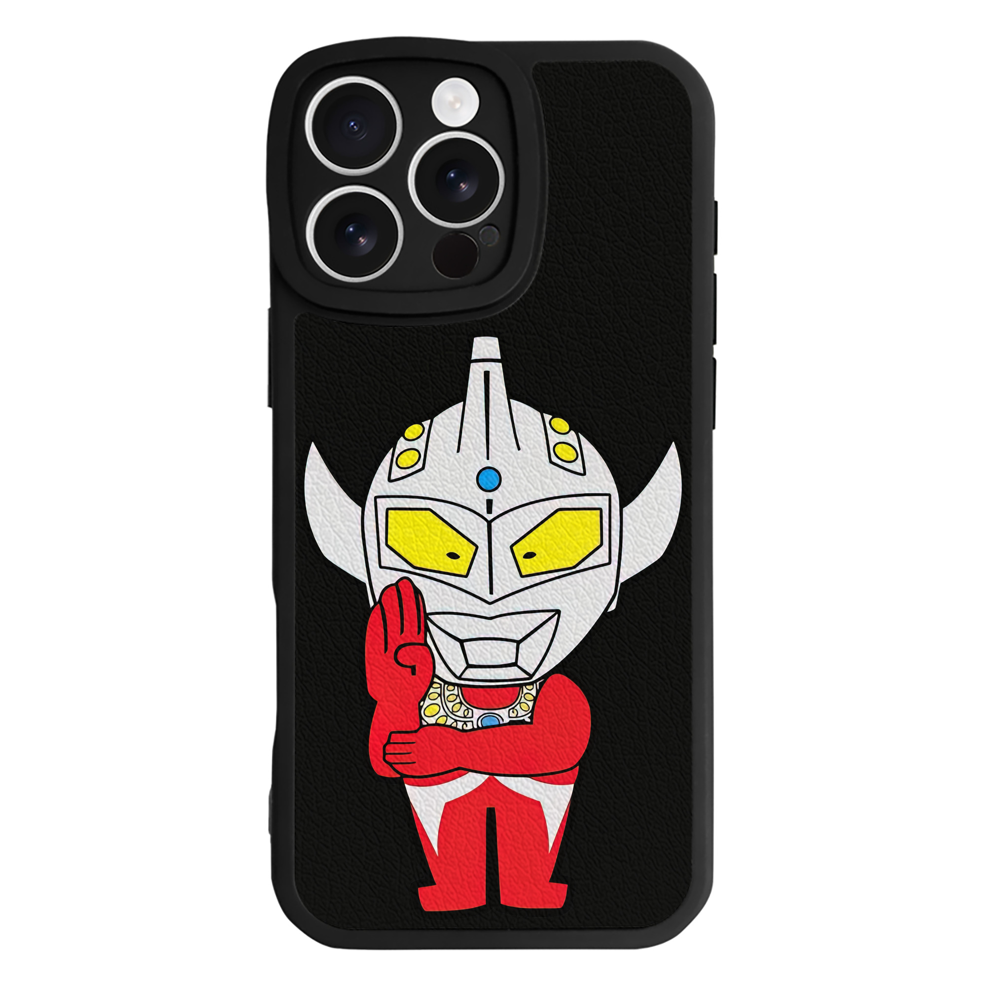 （画像用） ウルトラマン Ultraman 【iPhone 16シリーズ対応】シリコンスマホケース（レザー調） 材質：シリコン